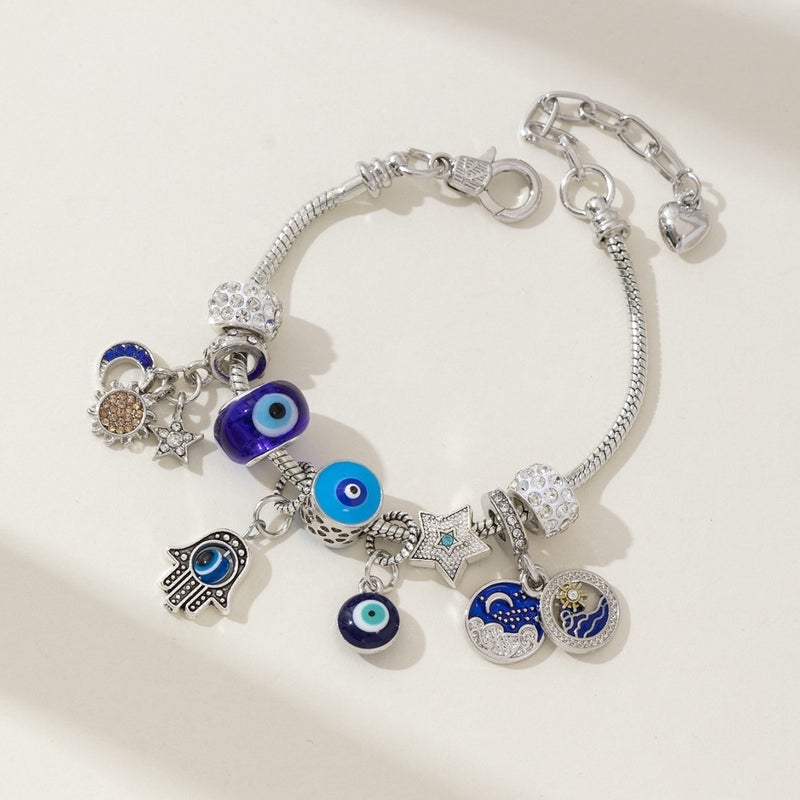 Panjia Bracelet Explosions Diy Beaded Bracelet Devil'S Eye God'S Hand Sun Moon Diamond Fashion First Jewelry - Image 4